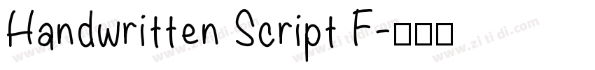 Handwritten Script F字体转换